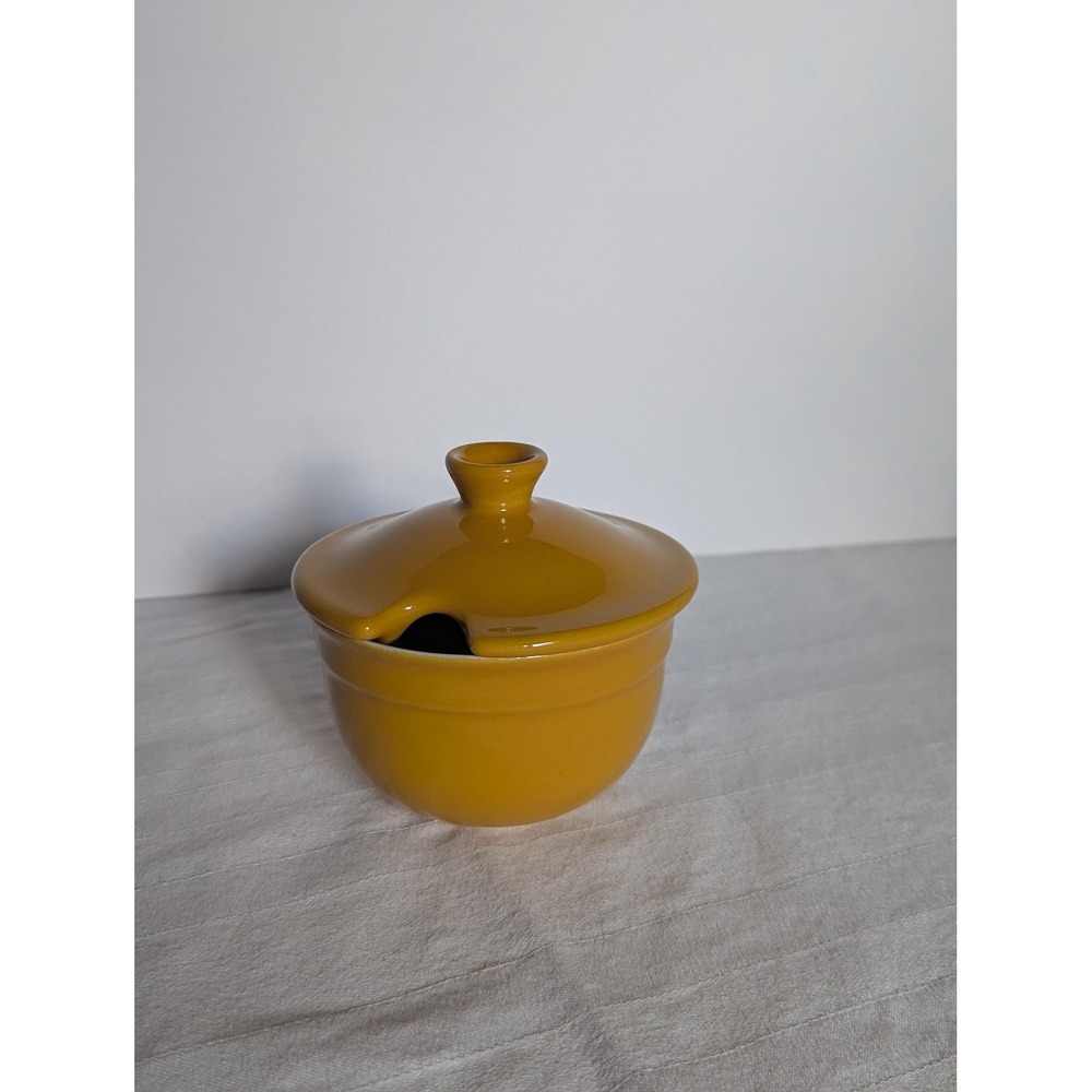 Emile Henry Sugar Bowl in Bouton D'Or, Goldenrod